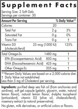 Ultimate Omega-D3 Sport 1480 mg - 60 Gel capsules - Nutra Best Europe