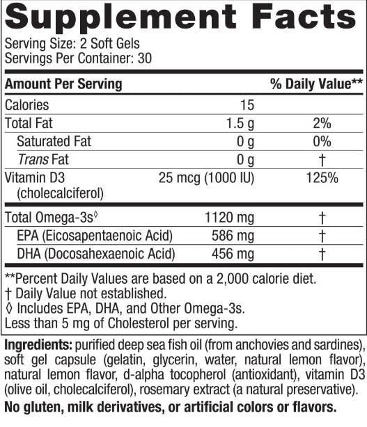 Ultimate Omega 2X Mini 1120mg | With Vitamin D3 - 60 Gel capsules - Nutra Best Europe