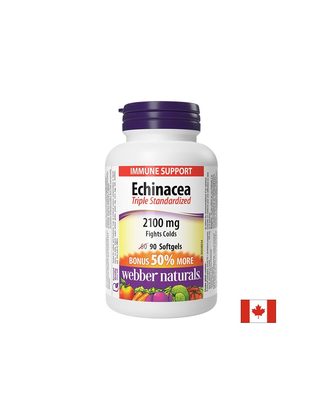 Immunitás - Echinacea (hármas standardizált kivonat) 2100 mg, 90 lágyzselé kapszula