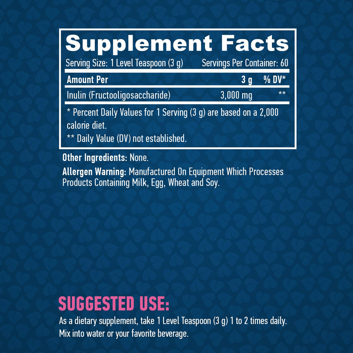 Prebiotic INULIN / 200G - Nutra Best Europe