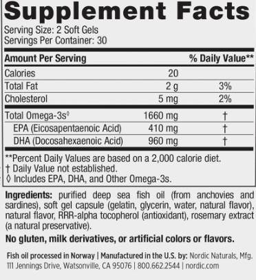 DHA Xtra 1660mg - 60 Gel capsules - Nutra Best Europe