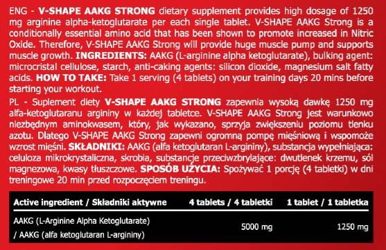 AAKG Strong 1250 mg - 150 Tablets - Nutra Best Europe