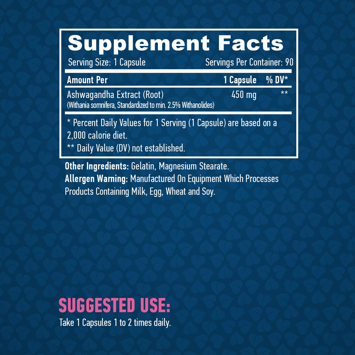 Ashwagandha 450mg. / 90 caps. - Nutra Best Europe