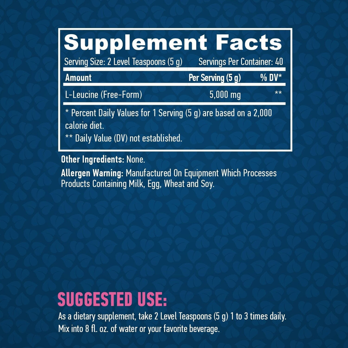 Sports L-Leucine 200g. - 0.200 kg - Nutra Best Europe