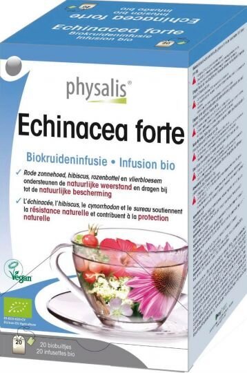 Tea Echinacea forte bio x 20 pcs. - PHYSALIS - Nutra Best Europe