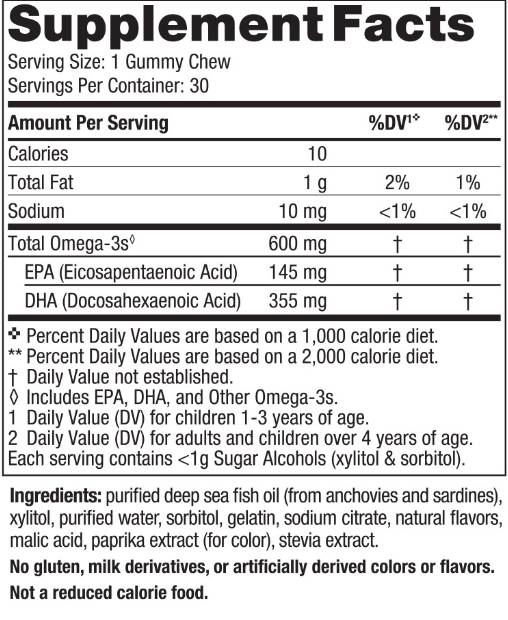 Children's DHA Gummies 600mg - 30 gummies - Nutra Best Europe