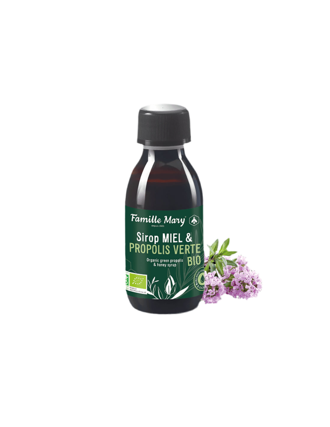 Sirop Miel & Propolis Verte Bio / Syrup with honey and green propolis organic, 150 ml Famille Mary - Nutra Best Europe