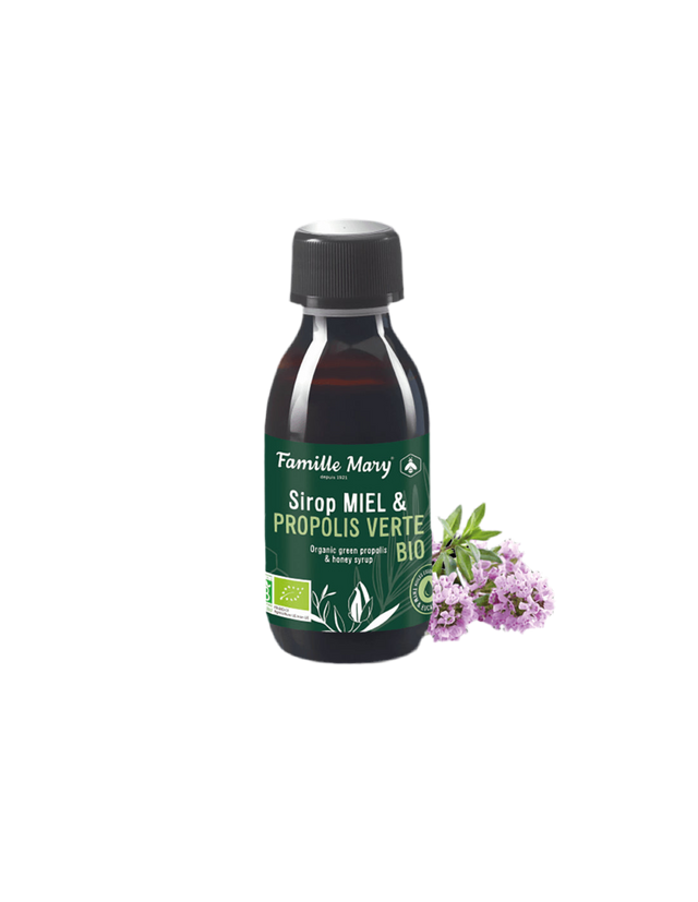 Sirop Miel & Propolis Verte Bio / Syrup with honey and green propolis organic, 150 ml Famille Mary - Nutra Best Europe