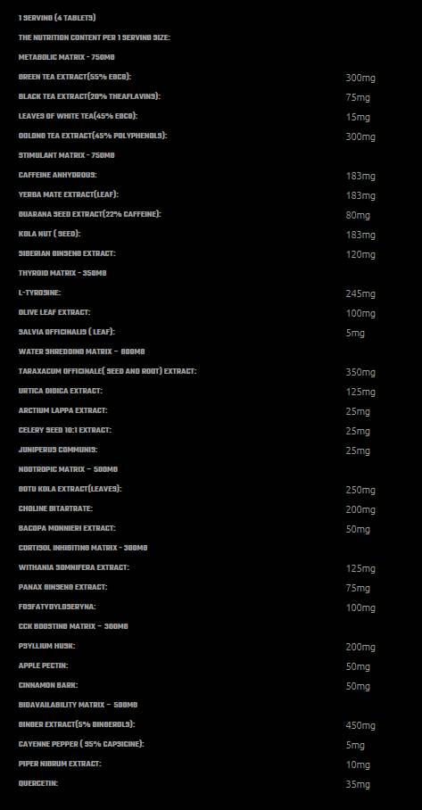 Mr.X Gold Thermoburn Hardcore - 120 Tablets - Nutra Best Europe
