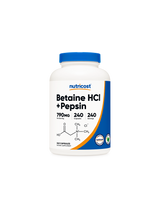 Emésztés - Betain-hidroklorid + Pepszin, 240 <tc>Nutricost</tc> kapszulák