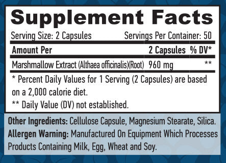 Marshmallow Root / 100 Vcaps - Nutra Best Europe