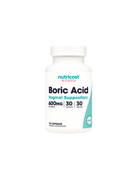 Vaginal infections - Boric acid, 600 mg x 30 vaginal capsules Nutricost - Nutra Best Europe
