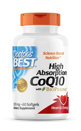 BEST CoQ10 with Bioperine 100 mg - 60 Gel capsules - Nutra Best Europe