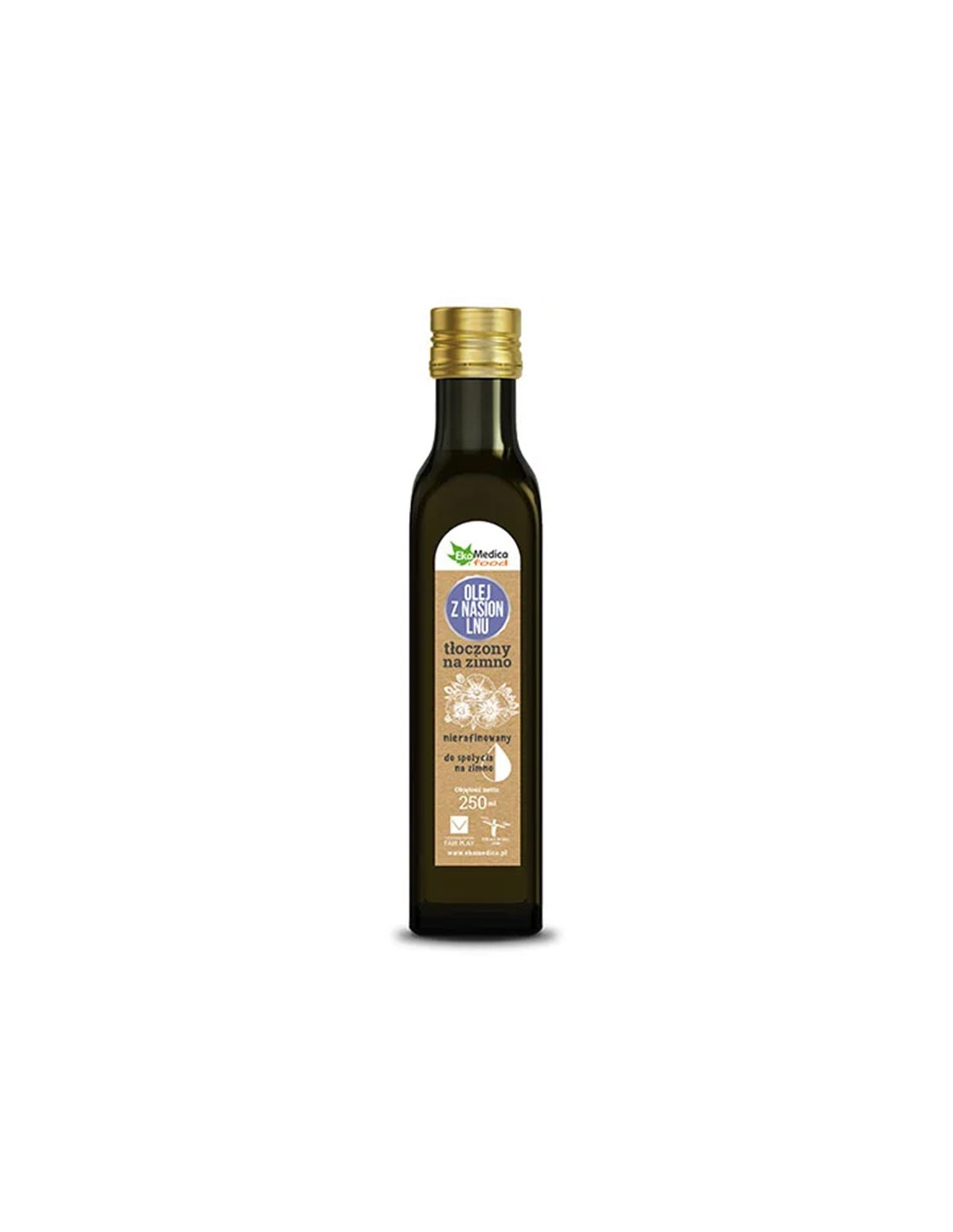 Hidegen sajtolt lenolaj + E-vitamin, 250 ml
