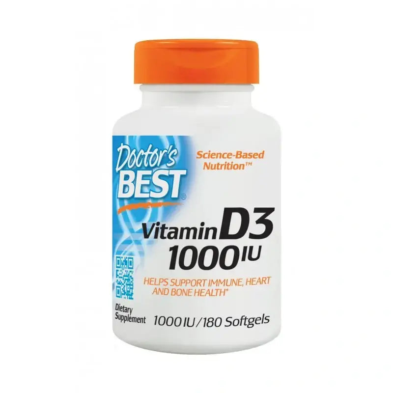 BEST Vitamin D3 1000 IU - 180 Gel capsules - Nutra Best Europe