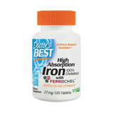 BEST High Absorption 100% Chelated Iron - 120 Tablets - Nutra Best Europe