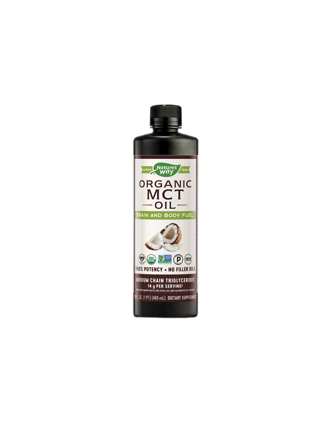 MCT Oil 100% Organic - 480 ml - Nutra Best Europe