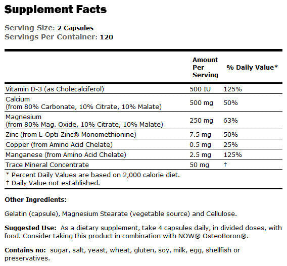 Cal-Mag Caps - 120 capsules - Nutra Best Europe