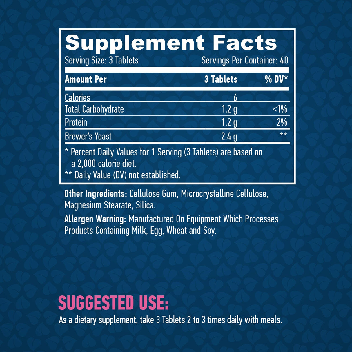 Brewer's Yeast 800mg / 120tabs. - Nutra Best Europe