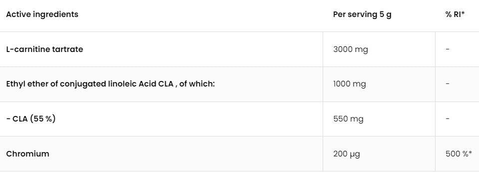 3C | CLA + Carnitine + Chromium 150 grams - Nutra Best Europe