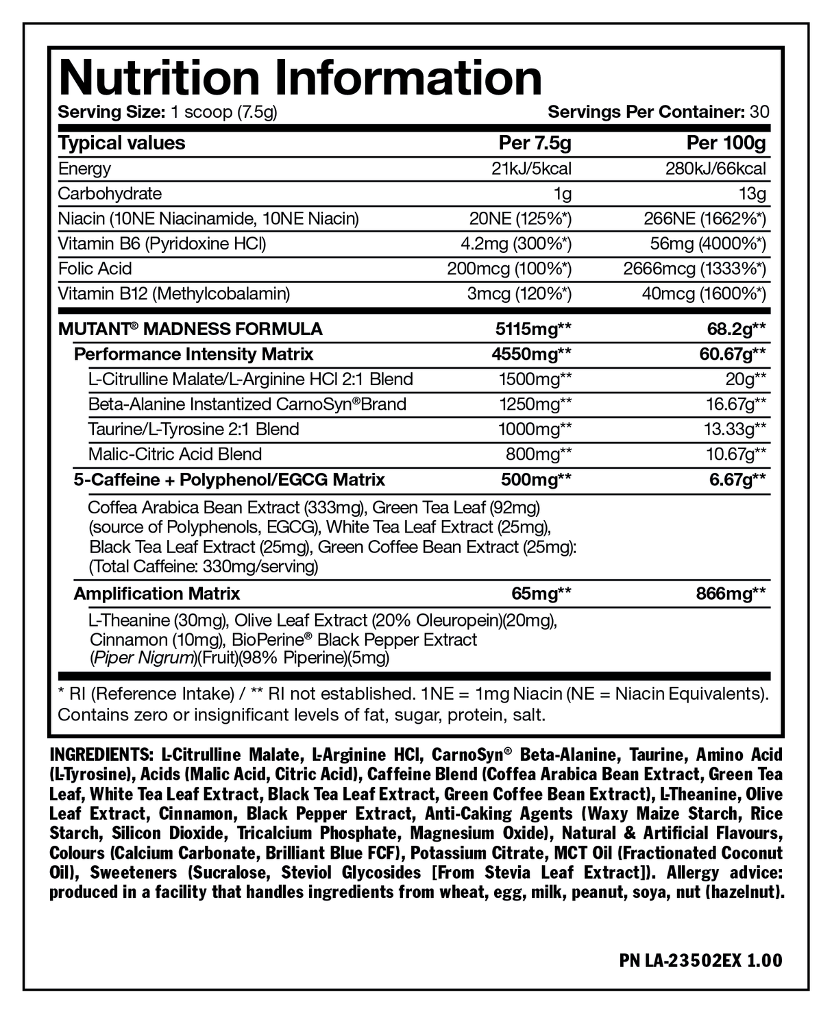 Madness - 0.225 kg - Nutra Best Europe