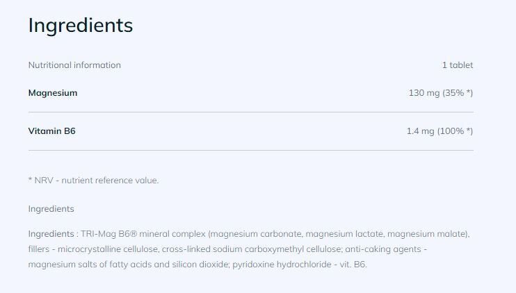 Tri-Mag B6 30 Tabs OLIMP - Nutra Best Europe