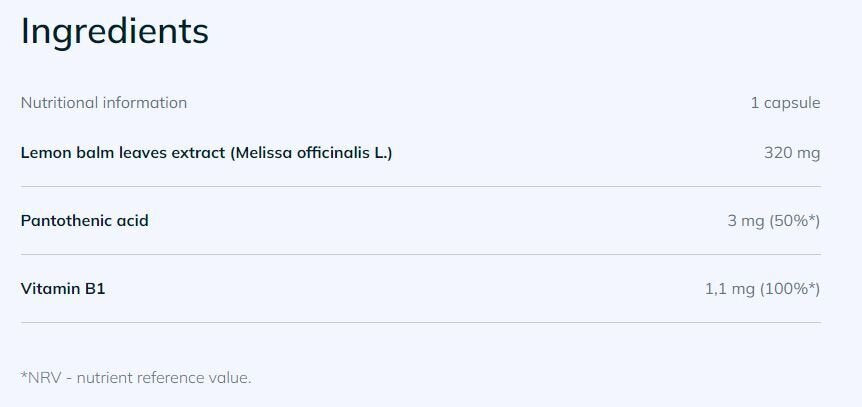 MOTHER MINUTE / Melisa Premium / 30 Caps OLIMP - Nutra Best Europe