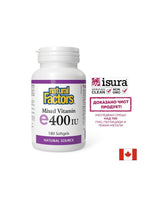 E-vitamin (tokoferol keverék) - antioxidáns, 268 mg/400 NE <tc>Natural Factors</tc>