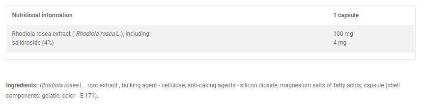 Rhodiola Rosea Premium 30 Caps OLIMP - Nutra Best Europe