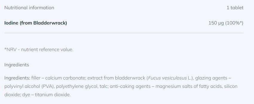 Kelp 60 Tabs OLIMP - Nutra Best Europe