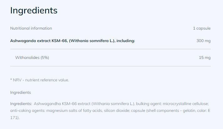 Gold Ashwagandha 30 Caps OLIMP - Nutra Best Europe