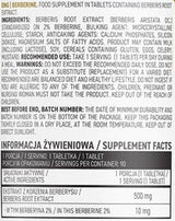 Berberine 500 mg 90 Tablets - Nutra Best Europe