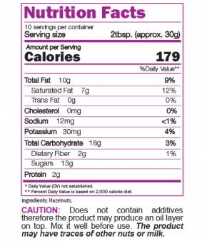 Nut Butter 100% Hazelnuts 300 grams - Nutra Best Europe