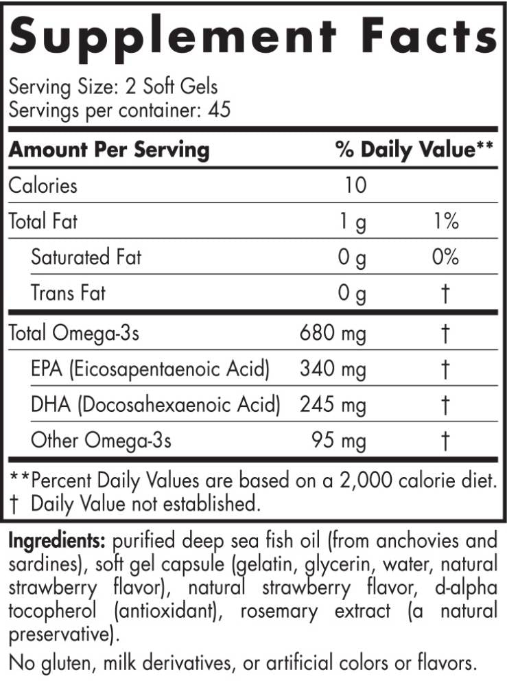 Ultimate Omega Junior 680 mg - 90 Gel capsules - Nutra Best Europe