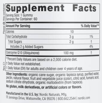 CoQ10 Gummies 100 mg - 60 gummies - Nutra Best Europe