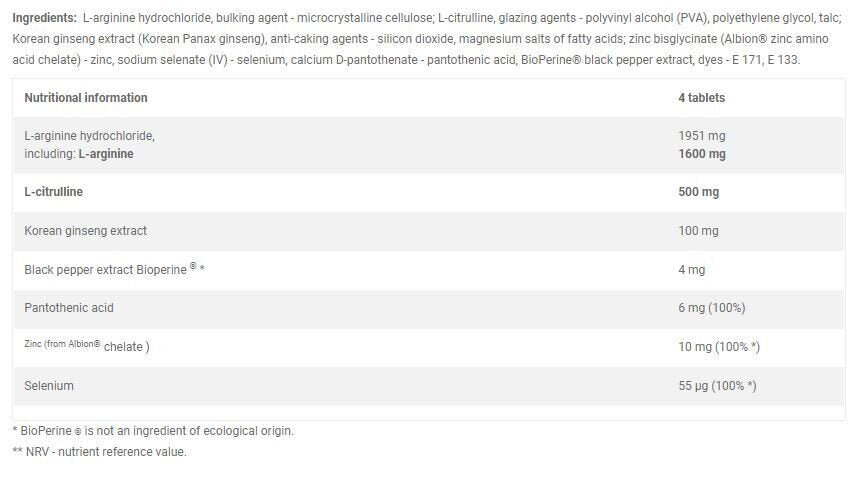 Erekton Fast 8 Tabs OLIMP - Nutra Best Europe