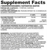 Pyruvate Caps | Calcium Pyruvate 100 capsules - Nutra Best Europe