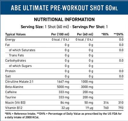 ABE Shot | All Black Everything Pre-Workout - 60 ml - Nutra Best Europe