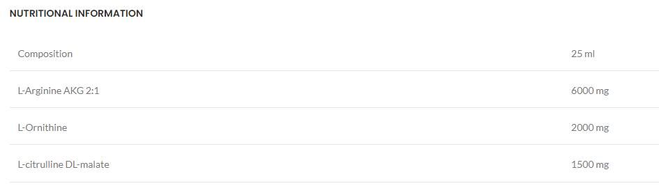 AAKG Shot 6000 mg - 20 x 25 ml - Nutra Best Europe