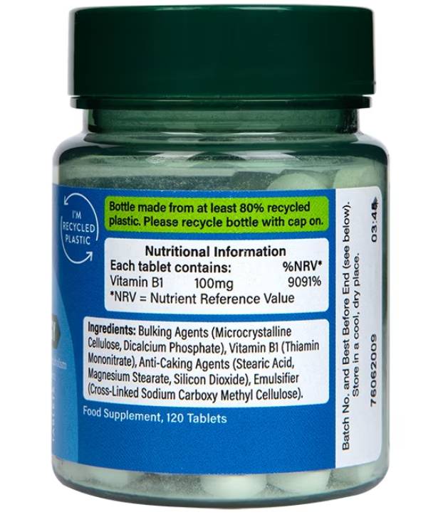 Vitamin B1 | Thiamine 100 mg - 120 Tablets - Nutra Best Europe