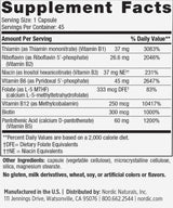 Vitamin B Complex - 45 capsules - Nutra Best Europe