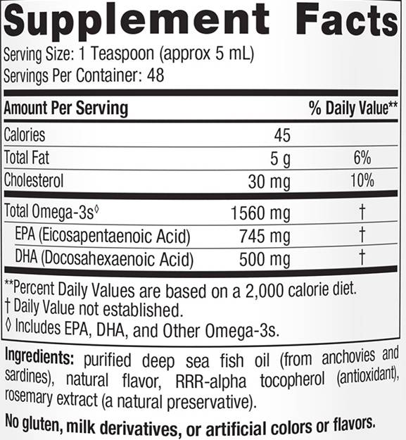 Omega-3 Liquid 1560 mg - 473 ml - Nutra Best Europe