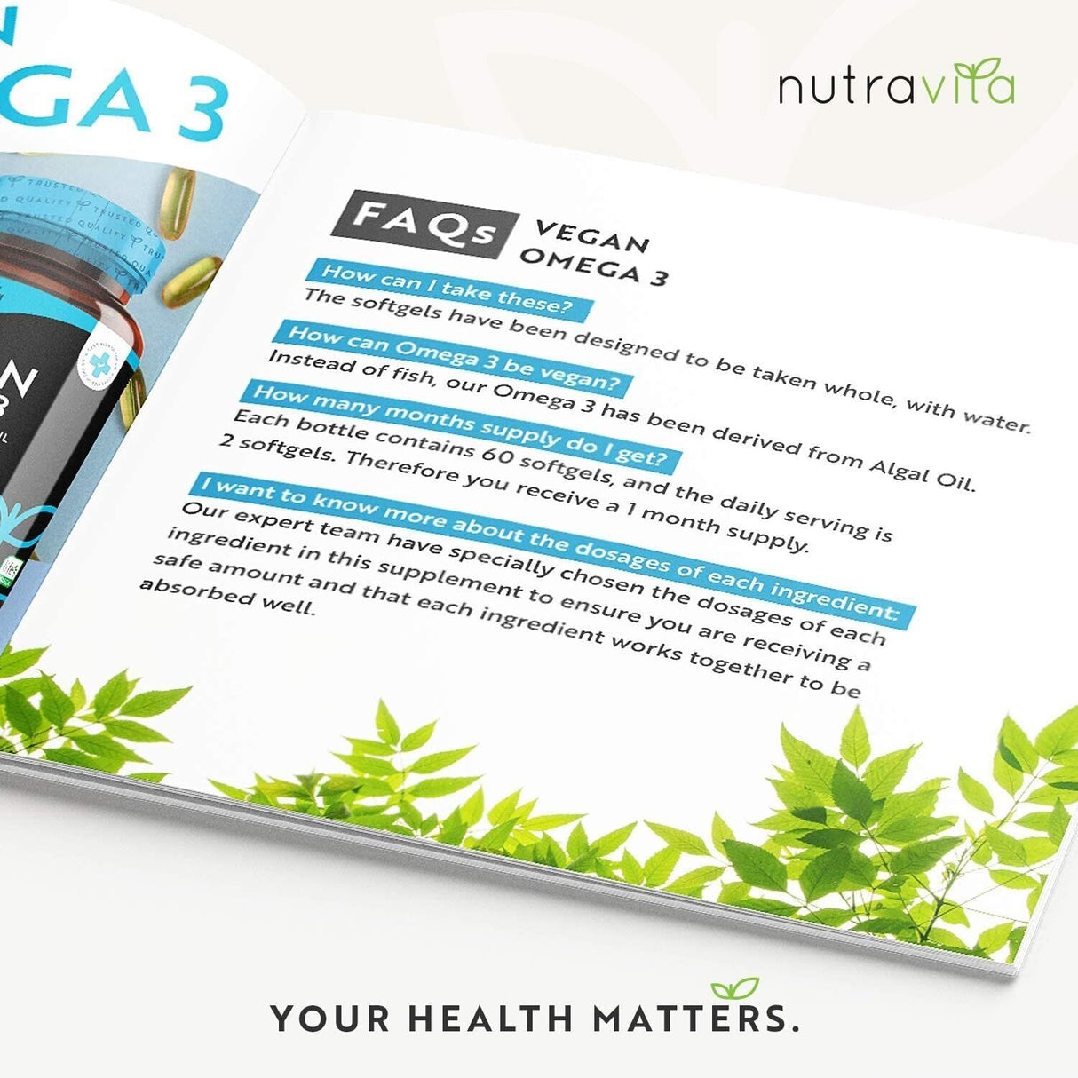 Vegán Omega 3 - 2000 mg /60 vegán gél kapszula/
