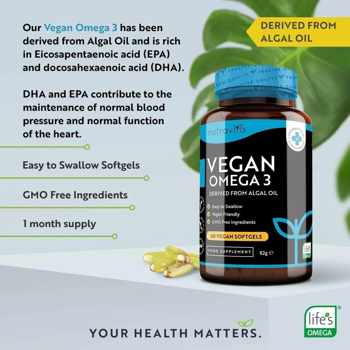 Vegán Omega 3 - 2000 mg /60 vegán gél kapszula/
