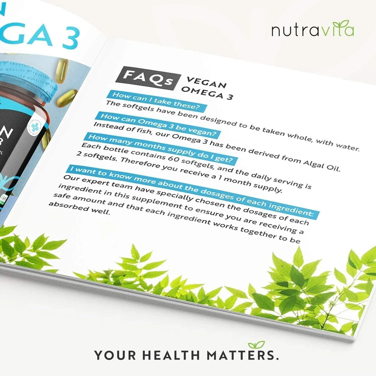 Vegán Omega 3 - 2000 mg /60 vegán gél kapszula/