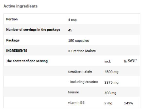 3-Kreatin-malát 1250 XtraCaps - 360 kapszula