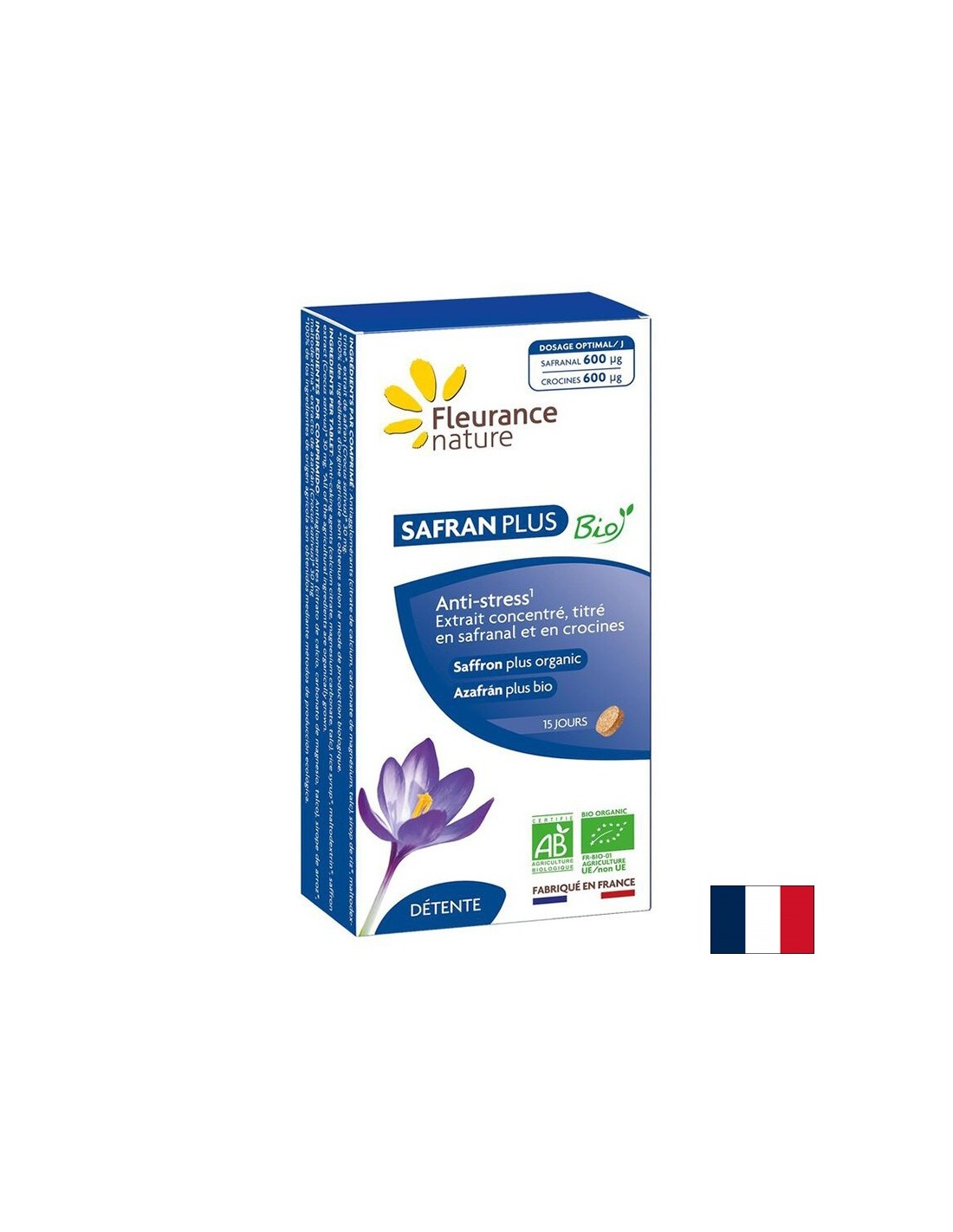 Stressz és jó hangulat - Saffron Bio, 30 mg x 15 tabletta