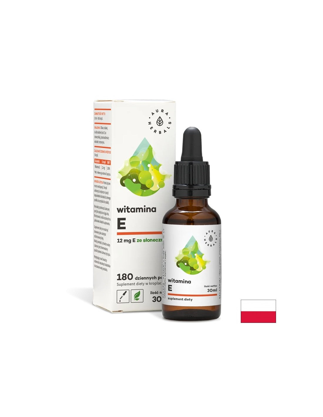 Haj-, bőr- és körömápolás - E-vitamin cseppek, 30 ml <tc>Aura Herbals</tc>