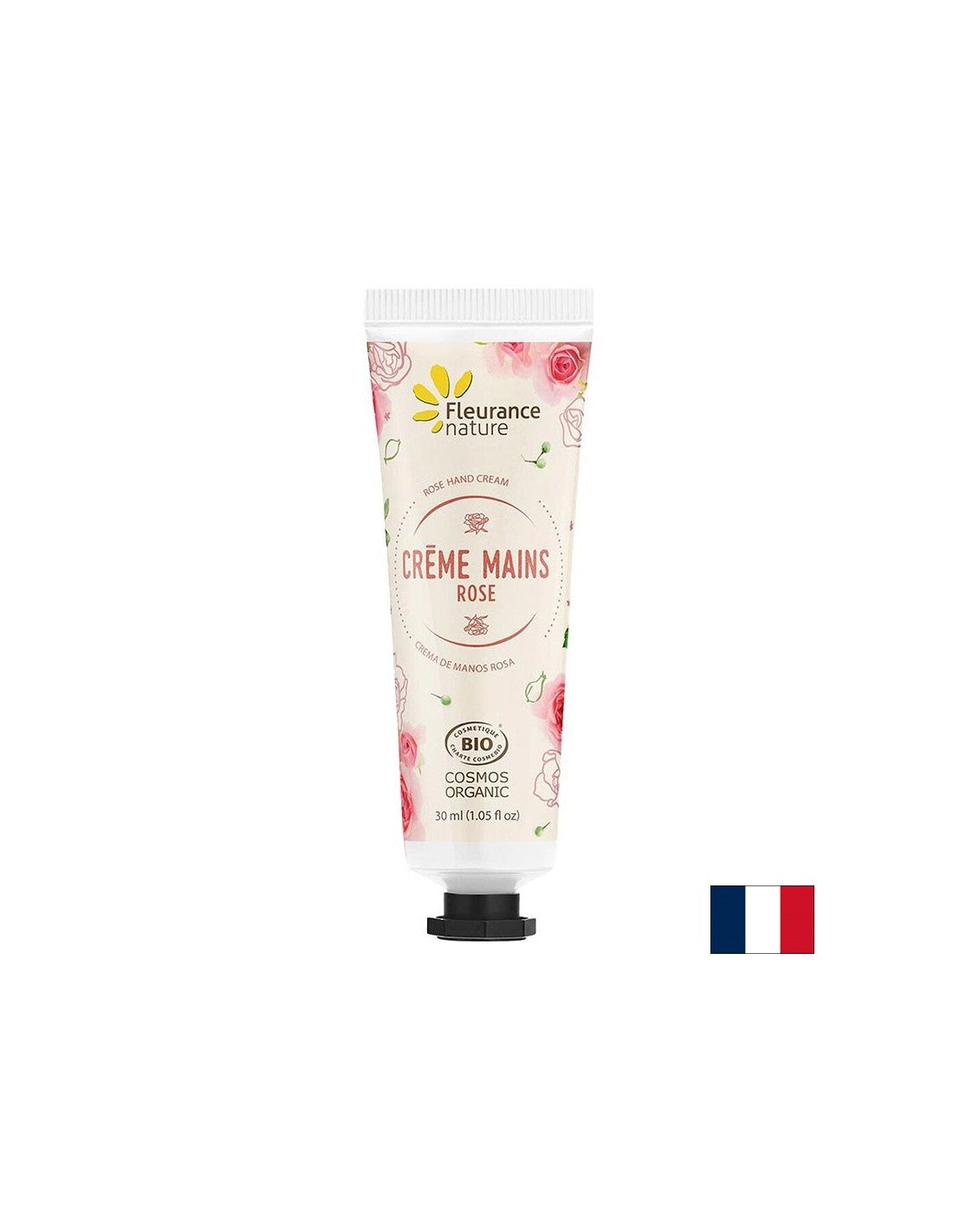 Kézkrém Damascena rózsa virágvízzel, shea vajjal és aloe verával, 30 ml Fleurance Nature