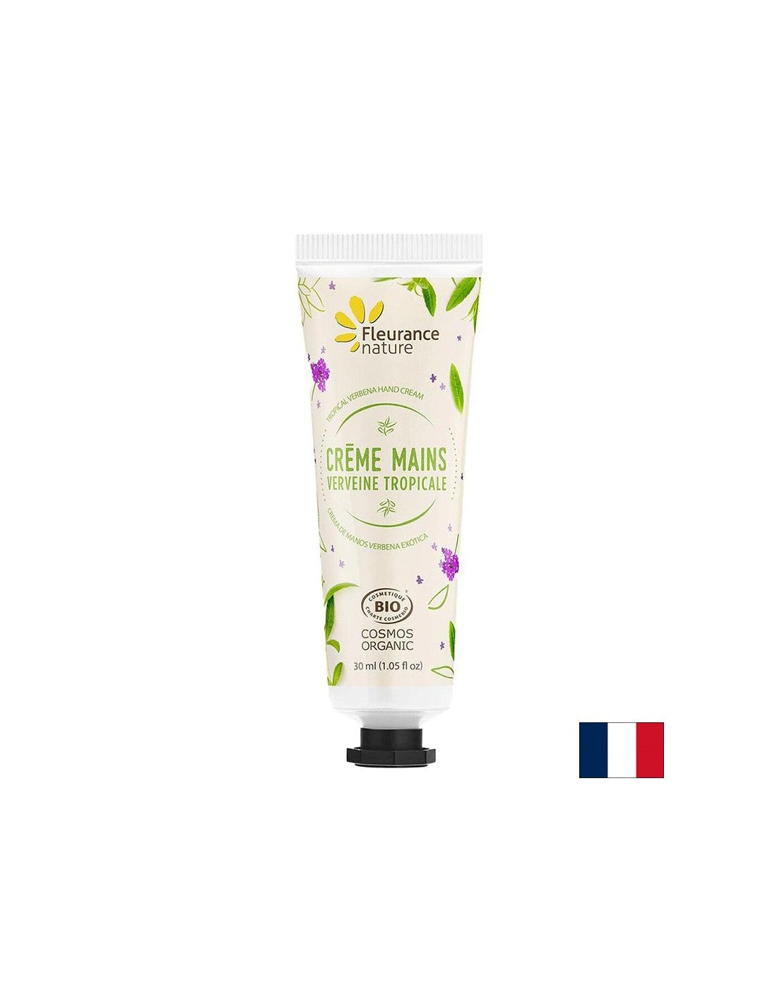 Kézkrém trópusi verbénalevél vízzel, shea vajjal, aloe verával, 30 ml Fleurance Nature